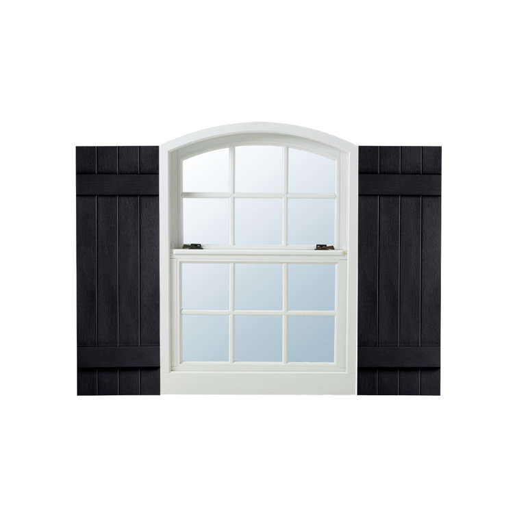 Alpha Shutters Four Board and Batten Closed Vinyl Shutters Pair